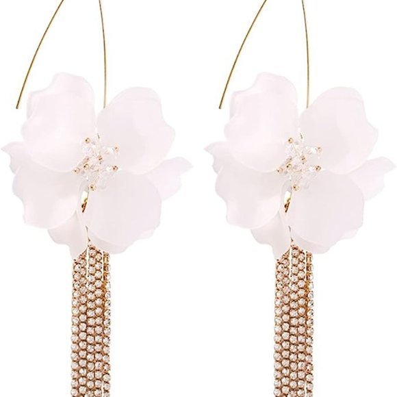 ♥Anthro Crystal Petal Earrings ♥ - Picture 3 of 5